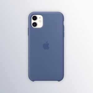 Apple iPhone 11 Pro Linen Blue Silicone Case - Wireless Charging Compatible